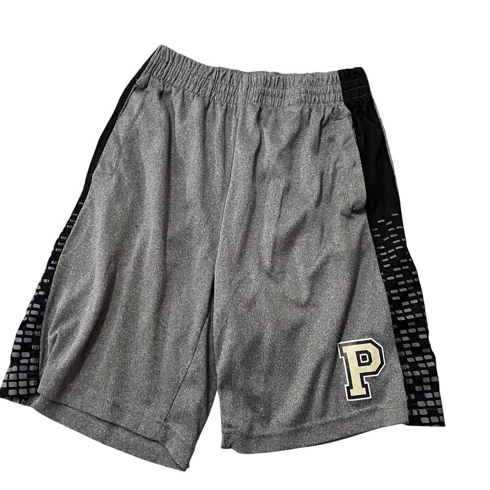 Purdue Boilermakers Basketball Shorts‎ Kids Size Small Gray Athletic NCAA P Logo